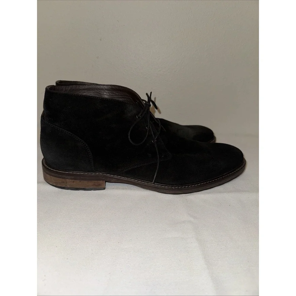 Johnston Murphy JM 1251  Mens 11M Black Suede Oxford‎ Lace Up Casual Dress Shoes